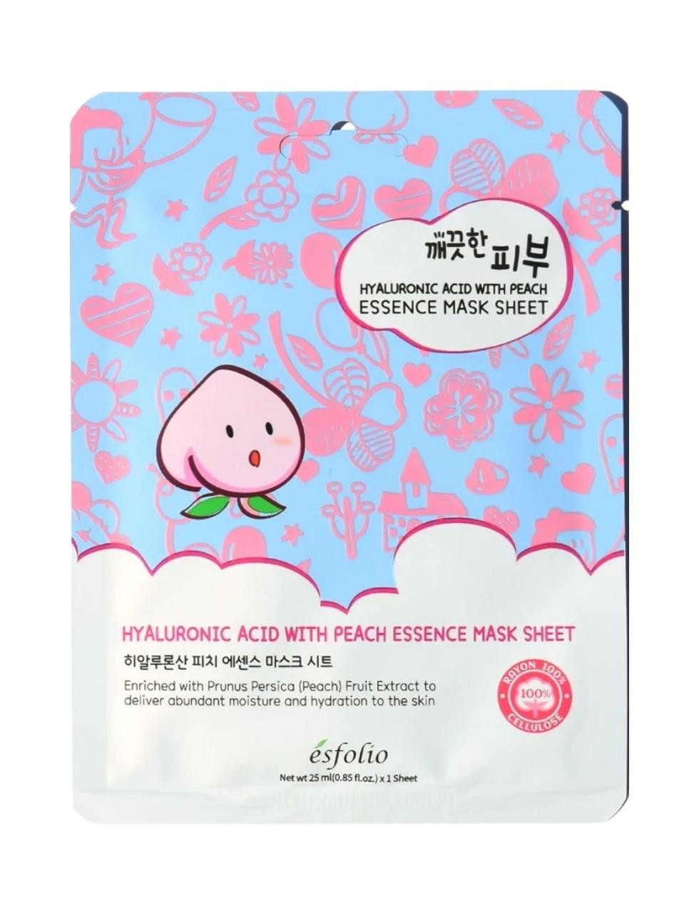 Hyaluronic Acid with peach essence mask sheet